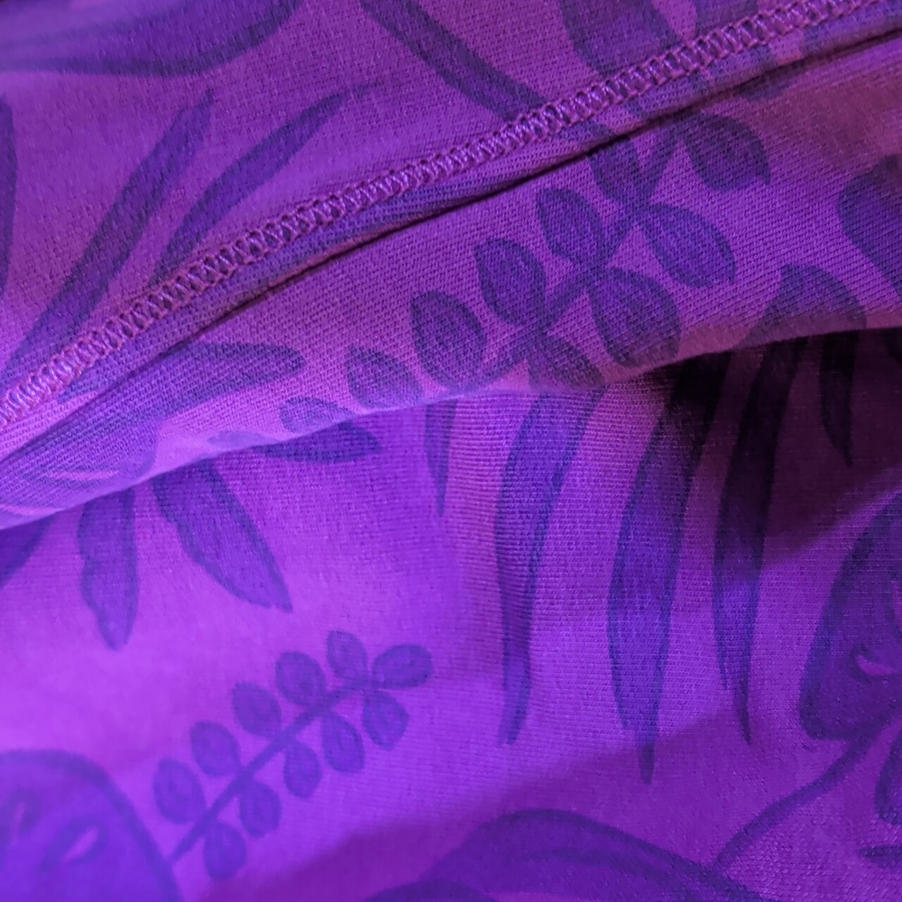 Purple Floral Zip-Up Jacket M - Picture 15 of 15